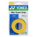 Yonex Overgrip Wet Super Grap 0.6mm (Komfort/glatt/leicht haftend) gelb 3er